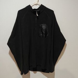 686 Fleece Jacket Mens XL Black 1/4 Zip Collared